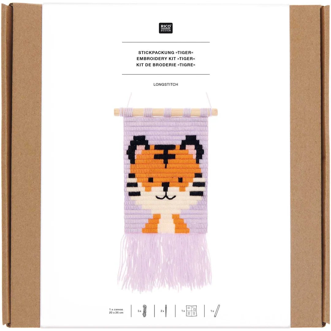 Long Stitch Embroidery Kit - Tiger